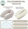 SEI Design Stillkissenbezüge Bezüg für Stillkissen Lagerungskissen Seitenschläferkissen 190x30 cm, XXL Stillkissenbezug aus Musselin und Teddyplüsch Bild 2