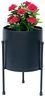 DanDiBo Blumenhocker mit Topf Metall Schwarz 32 cm Blumenständer 96261 Blumensäule Modern Pflanzenständer Pflanzenhocker Bild 3