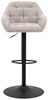 ACTONA GROUP Barhocker BROOKE, 2er Set, Beige, Stoffbezug, Schwarz matt, höhenverstellbar Bild 4