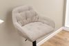 ACTONA GROUP Barhocker BROOKE, 2er Set, Beige, Stoffbezug, Schwarz matt, höhenverstellbar Bild 3