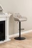 ACTONA GROUP Barhocker BROOKE, 2er Set, Beige, Stoffbezug, Schwarz matt, höhenverstellbar Bild 2
