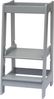 Stepup Baby Montessori Lernturm Kleinkind Trittstufe mit Verstellbarer Höhe und Sicherheitsschiene, Grau, BxHxT 42 x 85 x 42 cm Bild 1