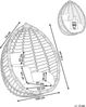 Hängesessel Rattan schwarz ø 106 cm TOLLO Bild 3