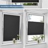 Sanfree Plissee Klemmfix Plisseerollo ohne Bohren Schwarz B60 x H120cm inkl. Klemmträger Blickdicht und lichtdurchlässig Jalousie Faltrollo Sichtschutz und Sonnenschutz Rollo für Fenster & Tür Bild 4