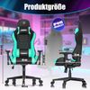 KESSER® Gaming Stuhl Ergonomisch Bürostuhl mit Kopfstütze & Lendenkissen | Racing Gamer Stuhl 150kg belastbar | Armlehne 360° | Drehbarer Schreibtischstuhl Gaming Chair + Gummi-Rollen Schwarz / Türkis Bild 2