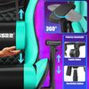 KESSER® Gaming Stuhl Ergonomisch Bürostuhl mit Kopfstütze & Lendenkissen | Racing Gamer Stuhl 150kg belastbar | Armlehne 360° | Drehbarer Schreibtischstuhl Gaming Chair + Gummi-Rollen Schwarz / Türkis Bild 4