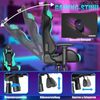 KESSER® Gaming Stuhl Ergonomisch Bürostuhl mit Kopfstütze & Lendenkissen | Racing Gamer Stuhl 150kg belastbar | Armlehne 360° | Drehbarer Schreibtischstuhl Gaming Chair + Gummi-Rollen Schwarz / Türkis Bild 5