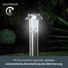 MeLiTec 3er Set Solar LED Gartenleuchten SO06-1 Edelstahl matt gebürstet Bild 3