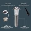 MeLiTec 3er Set Solar LED Gartenleuchten SO06-1 Edelstahl matt gebürstet Bild 5