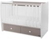 Lorelli Babybett MATRIX NEW Kinderbett 120 x 60 cm, 2 Ebenen, 2 Schubladen braun weiß Bild 5