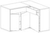 Lomadox Kommode MEGARA-161, Eckschrank Sideboard Schrank modern in braun mit Eiche Hickory Design Bild 4