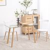 HOMCOM Esstisch für 4 Personen (Esszimmertisch, 1-St, Küchentisch), für Esszimmer, Küche, kleine Räume Transparent Bild 2