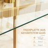 HOMCOM Esstisch für 4 Personen (Esszimmertisch, 1-St, Küchentisch), für Esszimmer, Küche, kleine Räume Transparent Bild 5