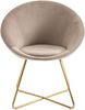 Vente-unique - BURBAN Stuhl SamtStoff Beige - B 57,5 cm x H 83 cm x L 70 cm Bild 3