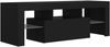 vidaXL TV Schrank mit LED-Leuchten Lowboard Fernsehschrank Fernsehtisch Sideboard HiFi-Schrank TV Möbel Tisch Board Schwarz 120 x 35 x 40 cm Bild 3