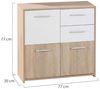 Dmora - Kommode Regensburg, Wohnzimmerbuffet, Wohnzimmer-Sideboard, Moderne Küchen-Speisekammer, 77x30 h77 cm, Weiß Bild 2