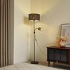 Lindby Stehlampe Melanie, Metall, Schwarz IP20, 1 x 15 W E27 + 1 x 10 W E14 Bild 3
