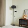 Lindby Stehlampe Melanie, Metall, Schwarz IP20, 1 x 15 W E27 + 1 x 10 W E14 Bild 4