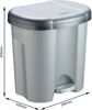 Rotho 'Duo' Mülleimer mit Deckel, Kunststoff (PP recycelt, BPA-frei), Silber, 20 (2x10) Liter Bild 3