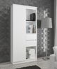 Home Collective Bücherregal Schrank Büroregal weiß 80cm breit 180cm hoch, Aktenschrank, Büroschrank, Mehrzweckschrank, mit Tür und 2 Schubladen mittig Bild 2