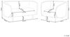 Sofa Set Polsterbezug beige gold 3-Sitzer LOEN Bild 3