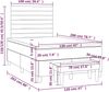 vidaXL Boxspringbett mit Matratze Taupe 120x200 cm Stoff 3136665 Bild 3