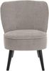DRW Sessel aus Polyester und Holz in Hellgrau und Schwarz Bild 4