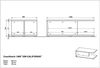 Germania Couchtisch 1495-573 GW-California, in Kaschmir/Nussbaum-Nb, mit Dualkante, 109 x 39 x 59 cm (BxHxT) Bild 4