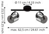 Eglo 99053 Rauchglas Spotleuchte BERREGAS schwarz-transparent L:44 B:11cm dimmbar Bild 4