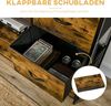 HOMCOM Kommode Sideboard mit 3 Schubladen aus Stoff, Regal und Griff (Regal und Griff, 1 St, Aufbewahrungsschrank mit Industrial Design), für Wohnzimmer Rustikal-Braun Bild 5