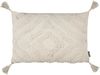 Kissen 2er Set Geometrisches Muster CRATAEGUS Baumwolle 40 x 60 cm Helles Beige Bild 4