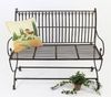 DanDiBo Gartenbank Metall Braun Wetterfest 2-Sitzer Finca 102 cm Bank Garten Sitzbank Eisen Bild 2