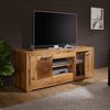 Lomadox Lowboard WINNIPEG-69, Fernsehschrank 150cm, Eiche massiv geölt, Hirnholz-Details, montiert Bild 2