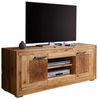 Lomadox Lowboard WINNIPEG-69, Fernsehschrank 150cm, Eiche massiv geölt, Hirnholz-Details, montiert Bild 4