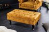 riess-ambiente Fußhocker CHESTERFIELD 80cm senfgelb / dunkelbraun (Einzelartikel, 1 St), Wohnzimmer · Samt · Wellenunterfederung · Chesterfield Design Bild 2