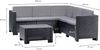 Dmora - Loungeset für draußen Encelado, Outdoor-Lounge mit Couchtisch mit Kissen, Gartenkomposition mit Sofa und Sesseln, Made in Italy, Anthrazit Bild 3