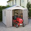Keter Gerätehaus Factor 8x11, Beige, 15. 5m³ Rauminhalt, Außenmaße (B/T/H): 256. 5 x 332 x 243 cm, wetterfest, wasserdicht, UV-beständig, Outdoor Bild 4