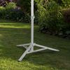 Aktive 53851 – 3-beiniger Sonnenschirmständer | Mast Ø19/22 mm, 61x49 cm, verstellbares Gewinde | Terrassenschirmständer aus Aluminium | Fuß mit klappbaren Beinen | Sonnenschirmständer Bild 3