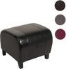 Hocker Sitzwürfel Sitzhocker Emmen, Leder + Kunstleder, 37x45x47 cm FSC®-zertifiziert ~ schwarz Bild 4