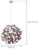 Lucande Hängeleuchte Kaelor, dimmbar, Leuchtmittel nicht inklusive, Design, Aluminium, satin Kupfer, 12 flammig, G9, Deckenlampe Bild 4