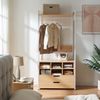 Garderobenständer Larem mit 6 Fächern Weiß/Eicheoptik [en. casa] Bild 2