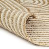 vidaXL Teppich Handgefertigt Jute mit Spiralen-Design Weiß 120 cm 133717 Bild 3