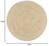 vidaXL Teppich Handgefertigt Jute mit Spiralen-Design Weiß 120 cm 133717 Bild 2