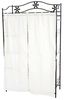Metall-Garderobe Genf, Garderobenständer Kleiderschrank Metallregal 172x100x43cm ~ mit Vorhang Bild 4