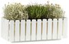 Blumenkasten 46,5 cm Balkonkasten Landhaus Lattenzaun Holzoptik Pflanzkasten Bild 4