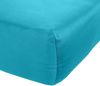 Bettwaesche-mit-Stil Mako-Satin Spannbettlaken türkis 120x200cm Bild 2