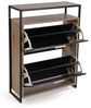VERSA Schuhregal 2 Schubladen Abmessungen (H x L x B) 85 x 63,2 x 23,5 cm, Farbe Schwarz Bild 3