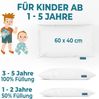 KNERST Kopfkissen Kinderkopfkissen, Füllung: FitForm Technologie – 100% Polyester, Komfortkissen Kinder für optimale Stützkraft, Kinderkopfkissen für weiche Träume Bild 2