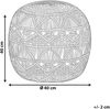 Pouf beige ⌀ 40 cm KAYSERI Bild 3