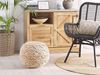 Pouf beige ⌀ 40 cm KAYSERI Bild 2